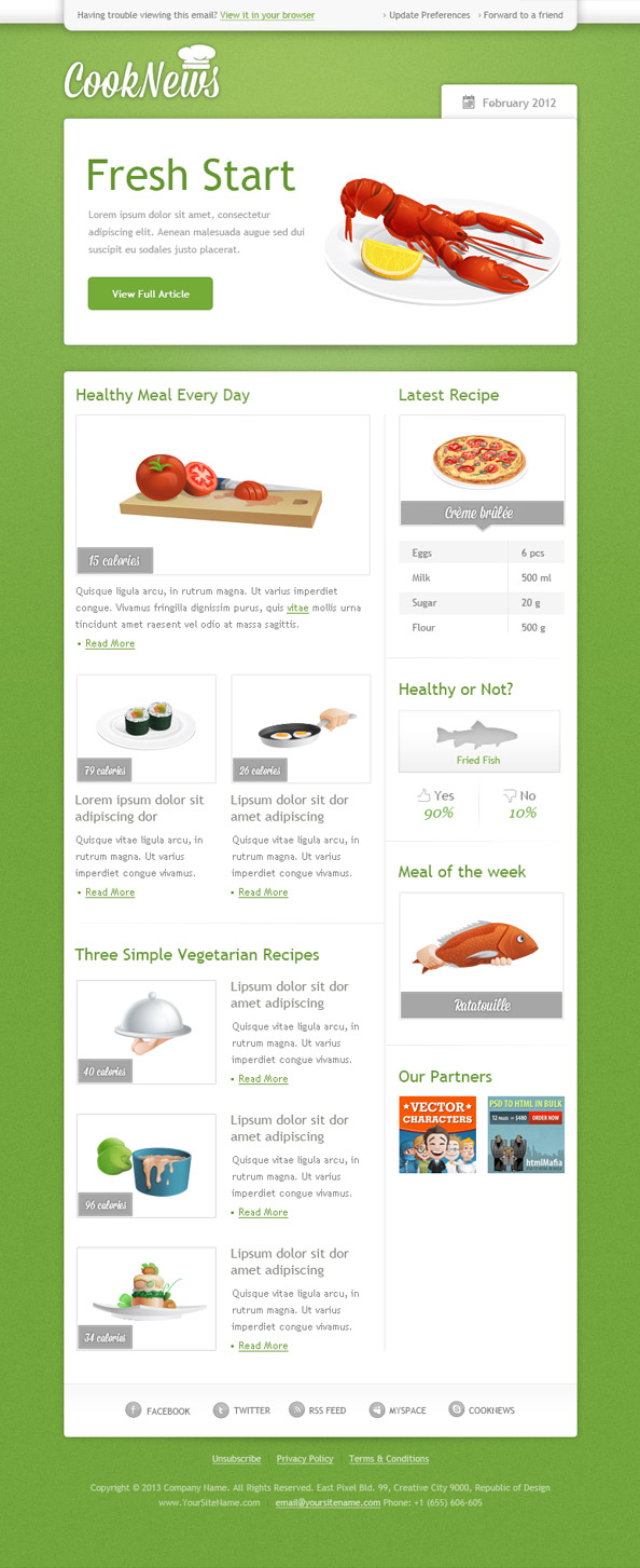 Green Email Template Preview
